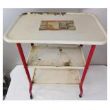 Toledo Maid Rolling Metal Kitchen Cart w Label