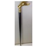 Brass Dogs Head Walking Stick Cane