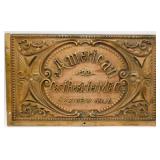 Red Brass American Cash Register Saginaw Back Plat