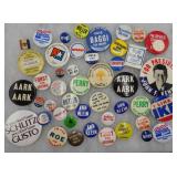 Political Pin Back Buttons JFK WWII Ribbon etc.