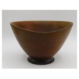 MCM Sterling & Mahogany Biomorphic Bowl