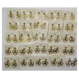 25 vtg Ballantine Beer Advertising Logo Earrings