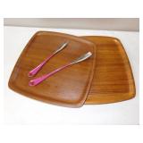 MCM Teak Trays & Bonny Products Cocktail Utensils