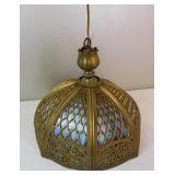 L&L WMC Loevsky Art Nouveau Slag Glass Lamp