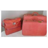 1960s Ventura Air Nita Salmon Pink Keyless Luggage