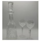 Waterford Lismore Decanter & 2 Wine Hocks