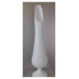 Fenton Swung Hobnail Milk Glass Vase 19 3/4"