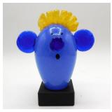 Skruff Sweden Blue Troll Art Glass Eve  Martinsson