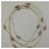 vtg Native Indian Sterling Liquid Silver Necklace