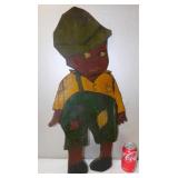 Black Americana Child Wood Lawn Ornament 27"