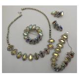 Weiss Aurora Borealis Rhinestone Jewelry Set