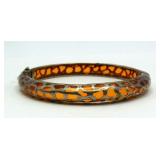 Angelique de Paris AP 925 & Amber Resin Bracelet