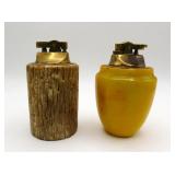 2 Mid Century Stone Lighters 4 1/2"