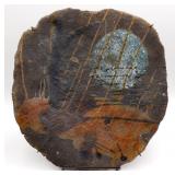 Art Pottery Sculpture with Moon