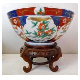 Japanese Gold Imari Bowl & Stand