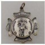 Sterling St Florian Firefighter Protect Us Pendant