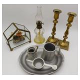 Mid Century Oil Lamp, Butterfly Diorama, etc.