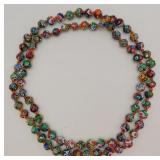 Murano Venetian Glass Millefiore Beads Necklace 42