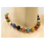 Venetian Murano Sommerso Gold Foil Necklace