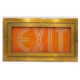Antique Art Deco Kliegl Bros NY Theatre Exit Sign