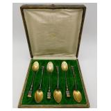 Antique French  Silver Plate Souvenir Spoons