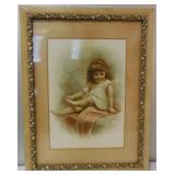 Victorian Chromolithograph This Little Piggy H.S.