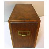 Shaw-Walker Dovetailed Oak Library File Cabinet