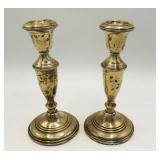 2 Sterling Silver Empire Candlesticks #364