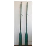 50's-60's Row Boat Dinghy Oars w Oar Locks 78'