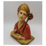 St. San Gennaro Italian Marble Resin Bust Sculpure