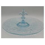 Fostoria Versailles Azure Blue Sandwich Tray
