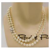 Vintage Mikimoto Style Japanese Akoya Pearls 38'