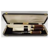 John Wanamaker Red Leaf Stag Stag Carving Set