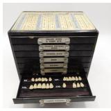 1930's Dentists Supply Co Teeth Bakelite Cabinet