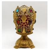 Antique Swift & Fisher Jeweled Ormolu Fairy Lamp