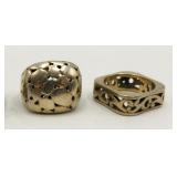 2 Sterling Silver Rings 8 3/4