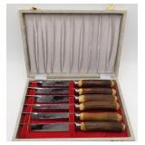 Cutlass Leppington England Stag Handle Steak Knive