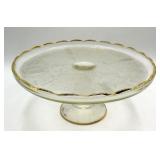 Jeanette Glass Harp Cake Pedestal Stand