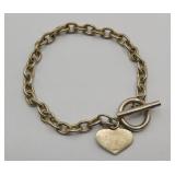 Sterling Silver Heart Charm Bracelet
