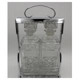 Keystoneware Chrome Tantalus Liquor Decanter Caddy