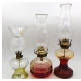 3 Vintage Oil Lamps KAADAN & Farms Lamp Light