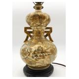 Japanese Meiji Satsuma Vase Converted Lamp