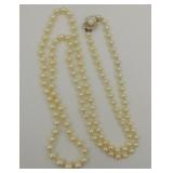 14k Gold Japanese Akoya Pearl Necklace 40"