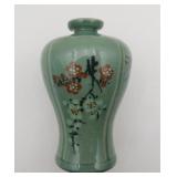 Korean Signed Celadon Crackle Glaze Vase