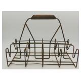 Antique Rustic French Wine Bottle Caddy