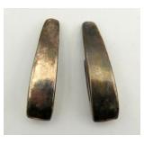 Large Sterling Silver Chunky Modernist Earrings