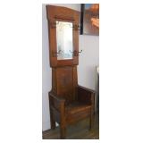 American Oak Victorian Arts & Crafts Hall Tree