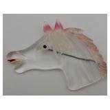 Vintage Large Lucite Horse Brooch