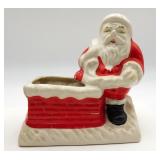 Mid Century Ceramic Santa Chimney Candy Planter