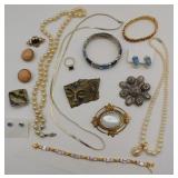 Signed, Sterling, Art Deco Vintage Costume Jewelry